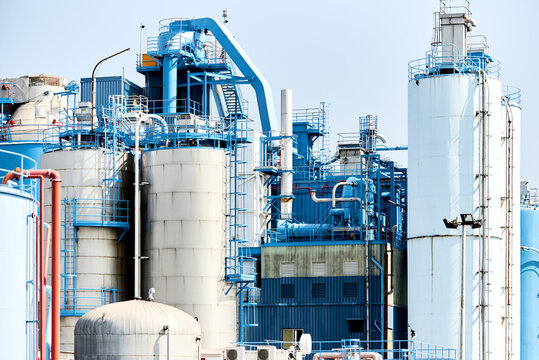 Industrialized factory buildings.