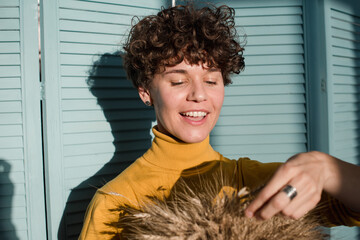 Woman looking at rye