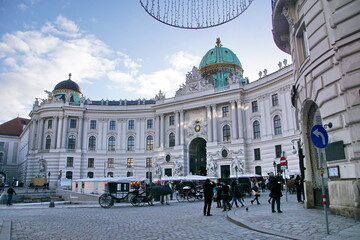 St. Michael's wing of Hofburg Palace in Vienna Austria
