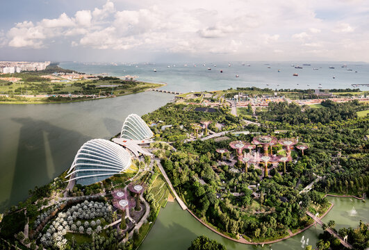 Singapore Gardens by the Bay, viewed from above