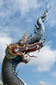 Ancient ornamental dragon of temple