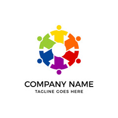 Team, Community, Group Logo  Vector Design Template. People Icon