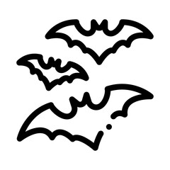 halloween bat icon vector. halloween bat sign. isolated contour symbol illustration