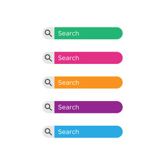 Fototapeta premium Search button icon vector design template