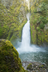Wahclella Falls, a waterfall in the Columbia River Gorge, Oregon