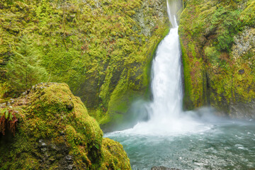 Wahclella Falls, a waterfall in the Columbia River Gorge, Oregon