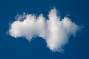 Cloud. One fluffy cloud in the sky. Natural landscape background.
