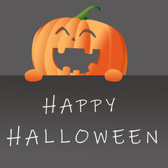 Naklejka premium Happy Halloween on grey background , 3D illustration