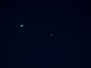 The planets Venus and Jupiter as the morning stars