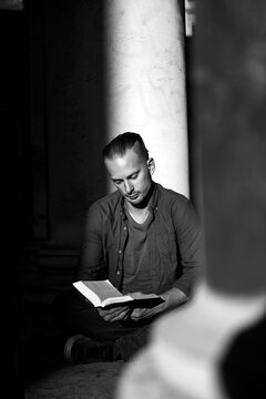 Reading a book