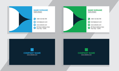Fototapeta premium Corporate And Simple Style Business Card Vector Template, Or Personal Visiting Card. 