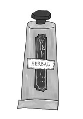 Hand drawn illustration of old style herbal tube