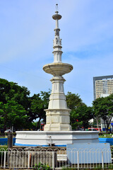 Fototapeta na wymiar Fuente Osmena Park water fountain in Cebu, Philippines