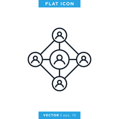 Social Network Icon Vector Design Template. Editable Stroke