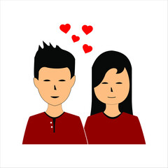 boy and girl lovers fall in love, couple, romantic, heart, darling