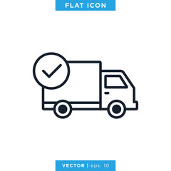 Delivery Truck icon Vector Design Template