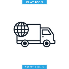 Delivery Truck icon Vector Design Template