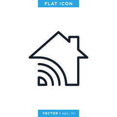 Fototapeta premium Smart Home Outline Icon Vector Design Template. Editable Vector eps 10.