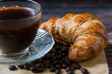 croissant and coffee