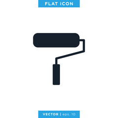 Paint Roller Icon Vector Design Template