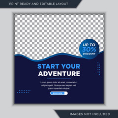 Obraz premium Square social media post template