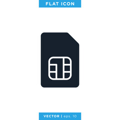 Sim Card Icon Vector Design Template