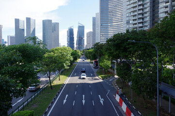 rue dans la ville de Singapour, Asie