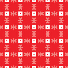 Vector seamless pattern texture background with geometric shapes, colored in red, white colors.
