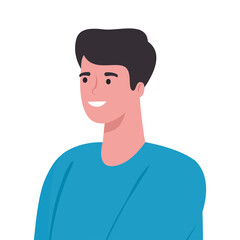 young man on white background vector illustration design