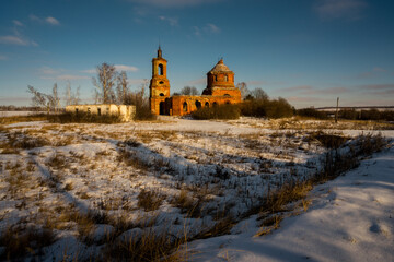 church in the snow