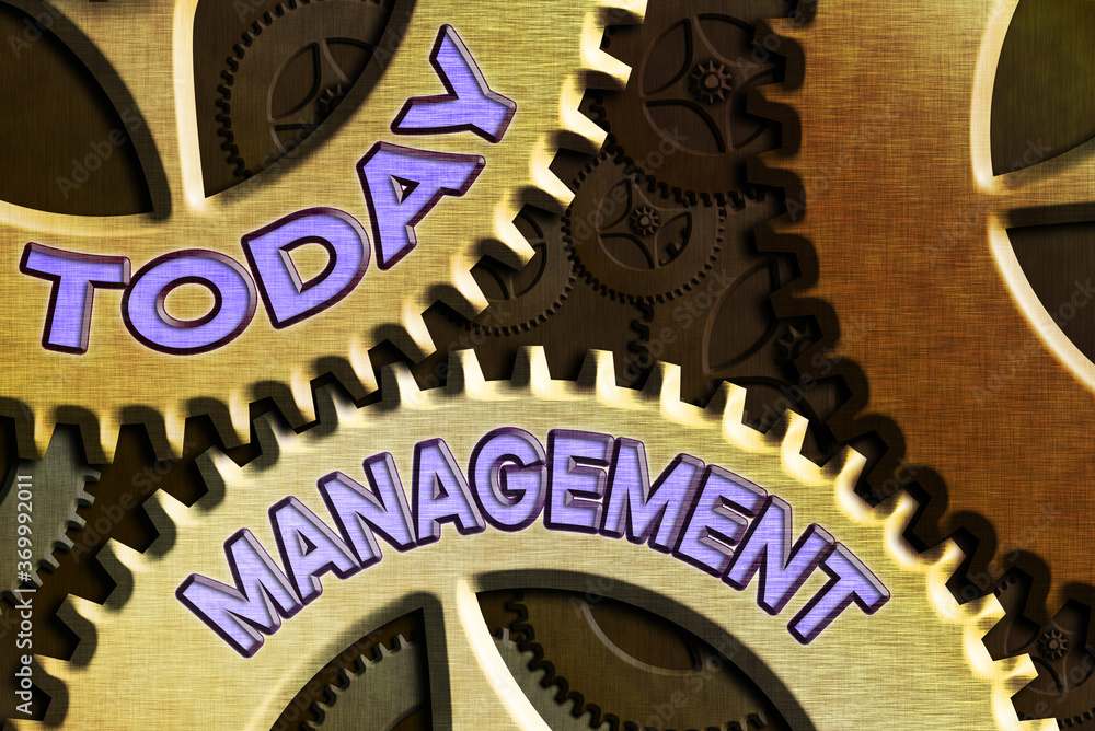 Poster conceptual hand writing showing managment. concept meaning process of dealing with plan, organizatio