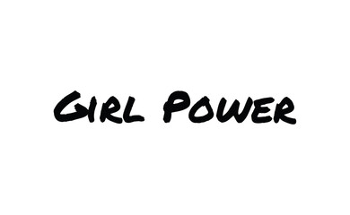 Girl power quote feminist lettering. Calligraphy inspiration graphic design typography element. Hand written card. Simple vector Female sign.