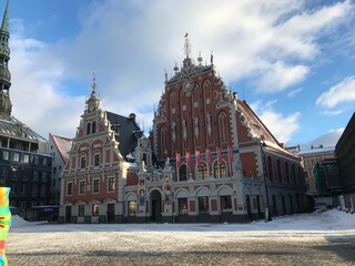 Fototapeta premium Schwarzhäupterhaus in Riga