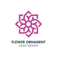 Flower Ornament Logo Vector Design Template. Editable Vector eps 10.