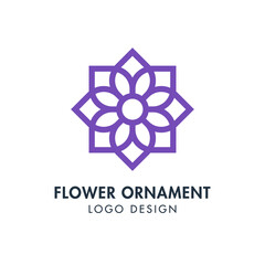 Flower Ornament Logo Vector Design Template. Editable Vector eps 10.