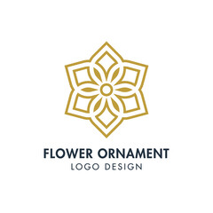 Flower Ornament Logo Vector Design Template. Editable Vector eps 10.