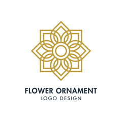 Flower Ornament Logo Vector Design Template. Editable Vector eps 10.