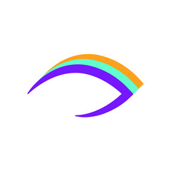 eye icon eye symbol eye logo flat colorful vector. Eye vision logo. Stock illustration.