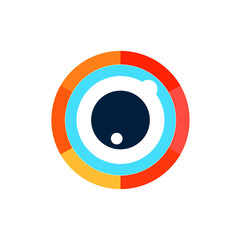 eye icon eye symbol eye logo flat colorful vector. Eye vision logo. Stock illustration.