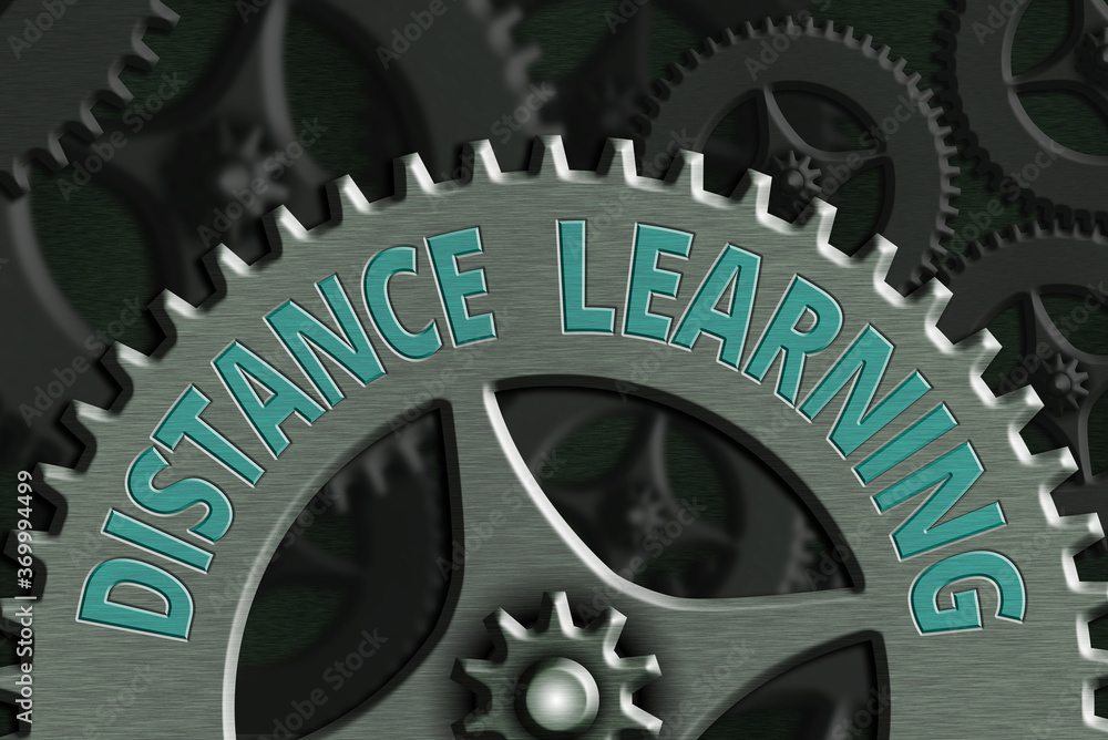 Poster conceptual hand writing showing distance learning. concept meaning educational lectures broadcasted 