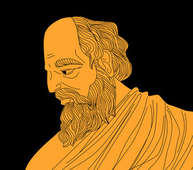 archimedes of syracusa ancient genius mathematician inventor - obrazy, fototapety, plakaty