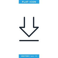 Download Icon Vector Design Template. Editable Stroke