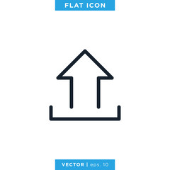 Upload Icon Vector Design Template. Editable Stroke