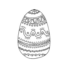 Coloring book with hand-drawn Easter egg patterns.