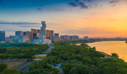 Fototapeta na wymiar Urban Environment of Foshan new city, Guangdong Province, China
