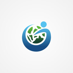 Global World Logo Design Template, World Letter G logo
