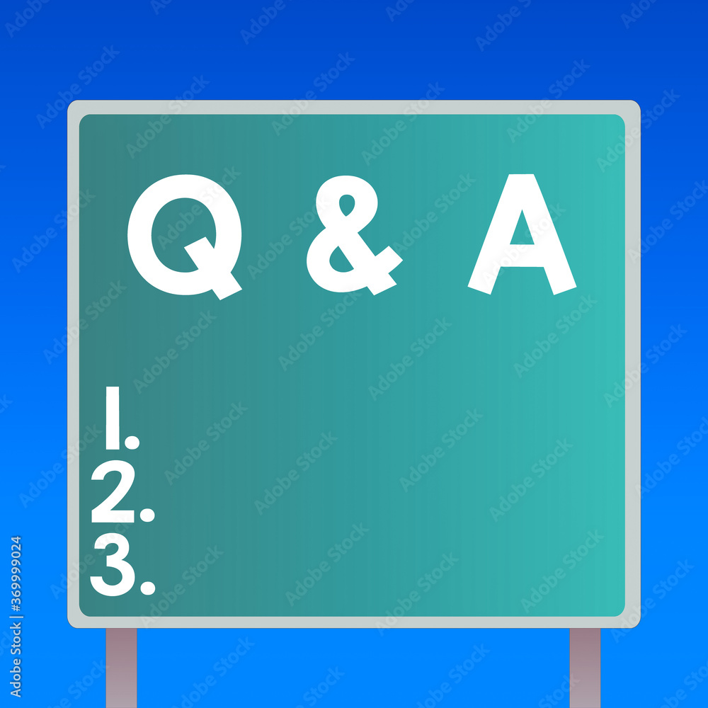 Poster handwriting text writing q and a. conceptual photo a period of time or an occasion when someone answ