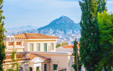 The high mountain of Athens, Greece