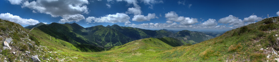 Panorama 360 stopni z Trzydniowiańskiego Wierchu na Dolinę CHochołowską i otoczenie - Tatry Zachodnie © Ola i Eryk