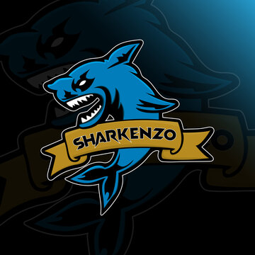 Sharkenzo esport logo perfect to your team gaming, football, baseball, etc